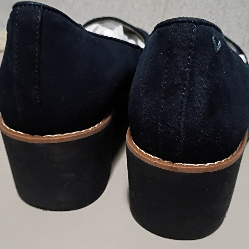 Vionic Willa Wedge Women 9.5 Navy Blue Water‎ Repellent Suede Street Loafers - Picture 6 of 9